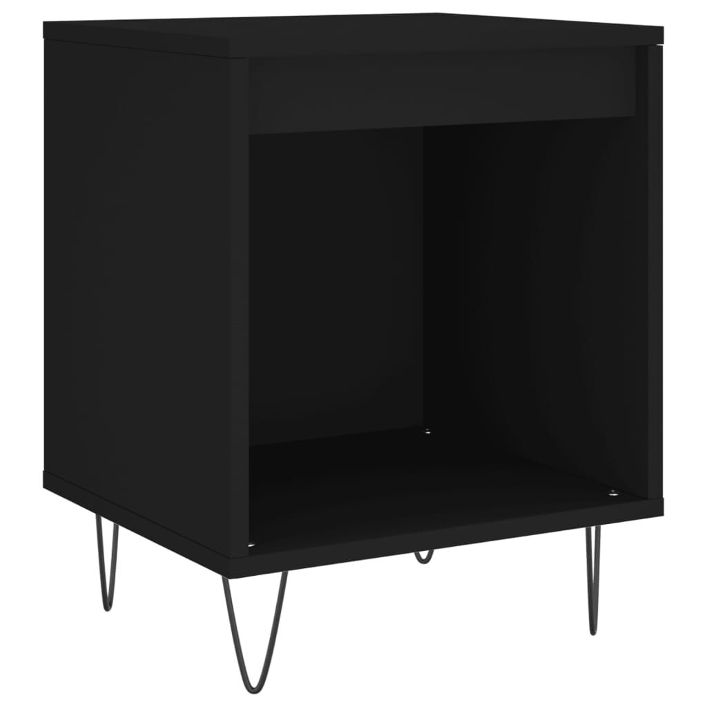 vidaXL Κομοδίνο Μαύρο 40 x 35 x 50 εκ. από Επεξεργασμένο Ξύλο