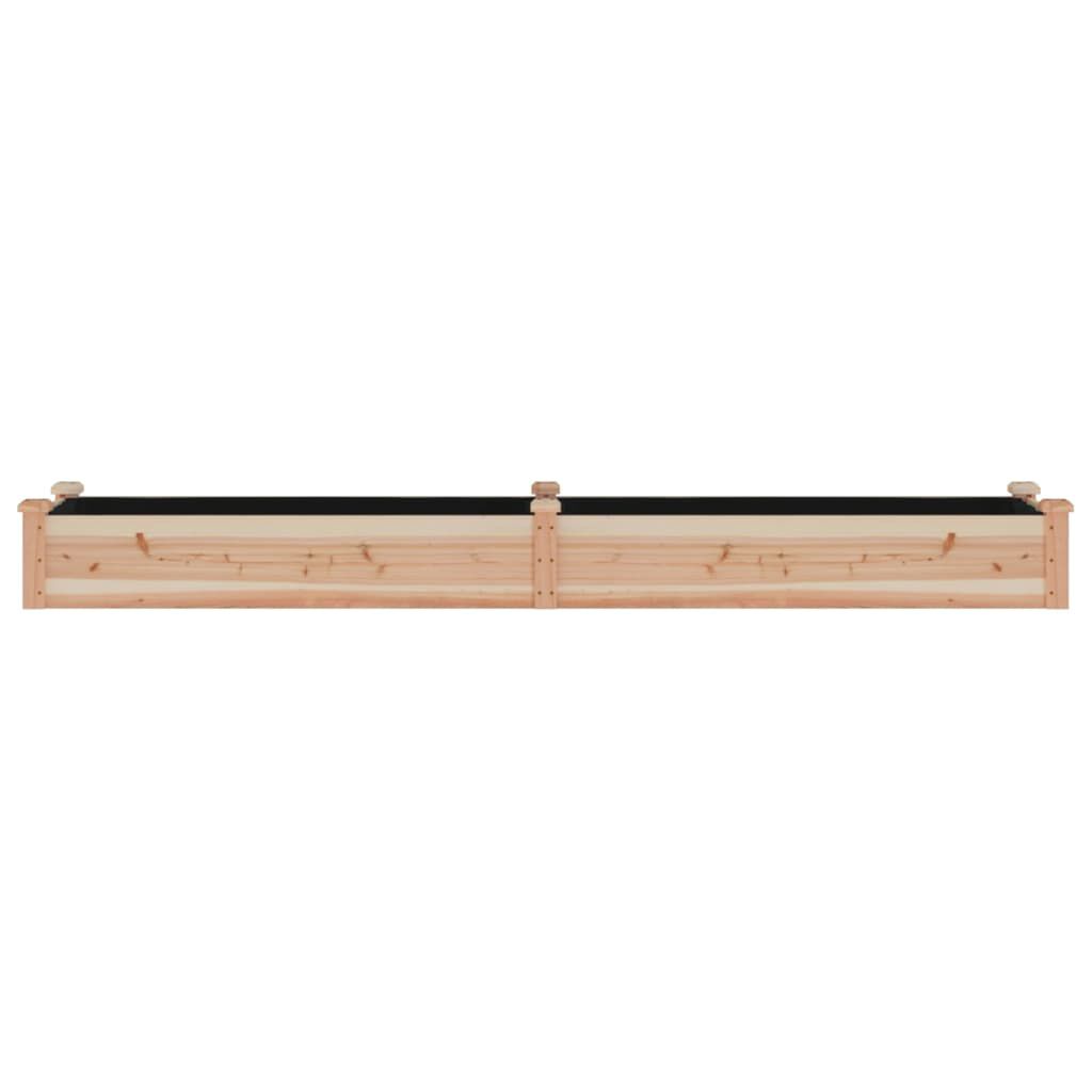 vidaXL Ζαρντινιέρα Υπερυψ. με Επένδυση 240x45x25 εκ. Μασίφ Ξύλο Ελάτης