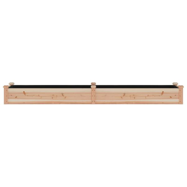 vidaXL Ζαρντινιέρα Υπερυψ. με Επένδυση 240x45x25 εκ. Μασίφ Ξύλο Ελάτης