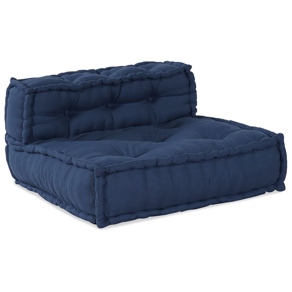 vidaXL Μοντέρνος Πουφ Indigo 70x70x54 Υφασμάτινος