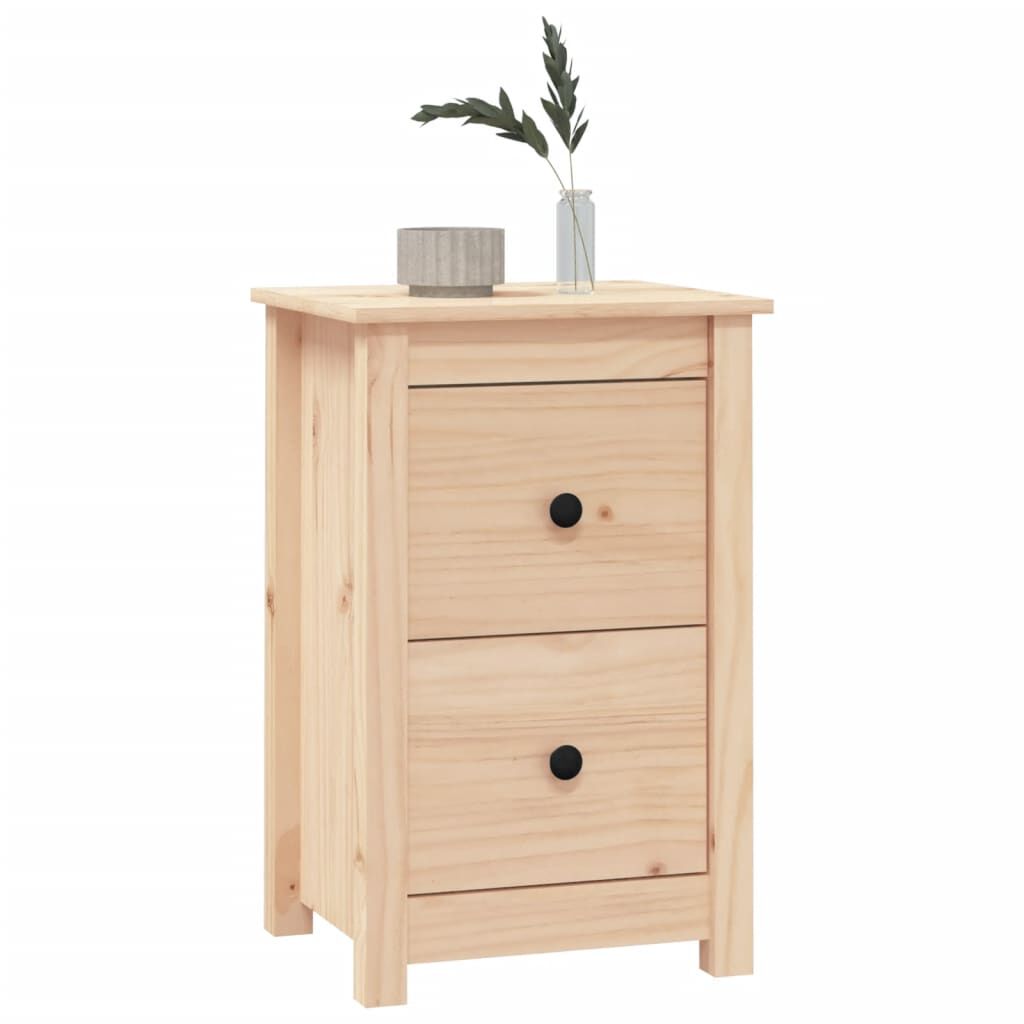 vidaXL Κομοδίνα 2 τεμ. 40 x 35 x 61,5 εκ. από Μασίφ Ξύλο Πεύκου