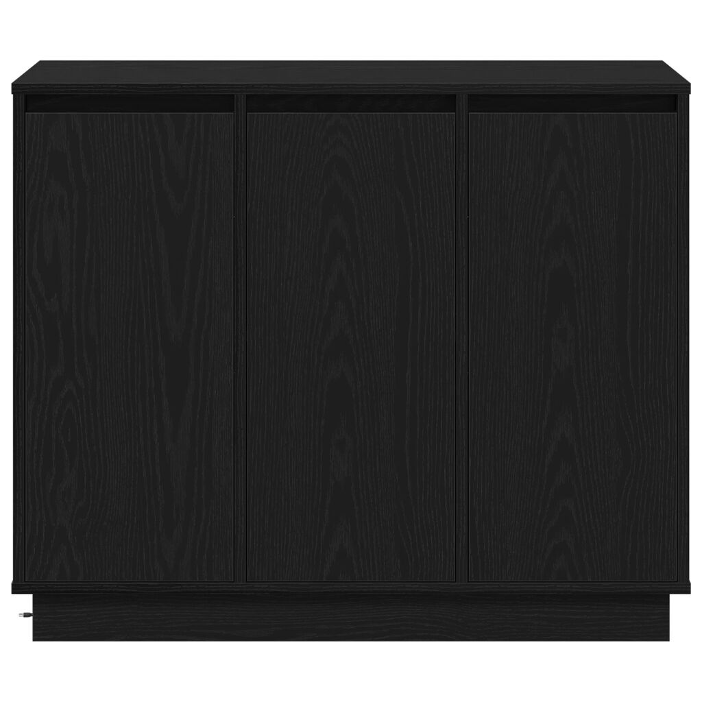 vidaXL Μπουφές με LED Μαύρη Δρυς 90x32x75 εκ. από Επεξεργασμένο Ξύλο