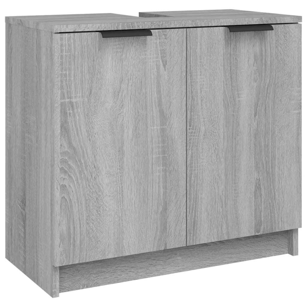 vidaXL Ντουλάπι Μπάνιου Γκρι sonoma 64,5x33,5x59 εκ Επεξεργασμένο Ξύλο