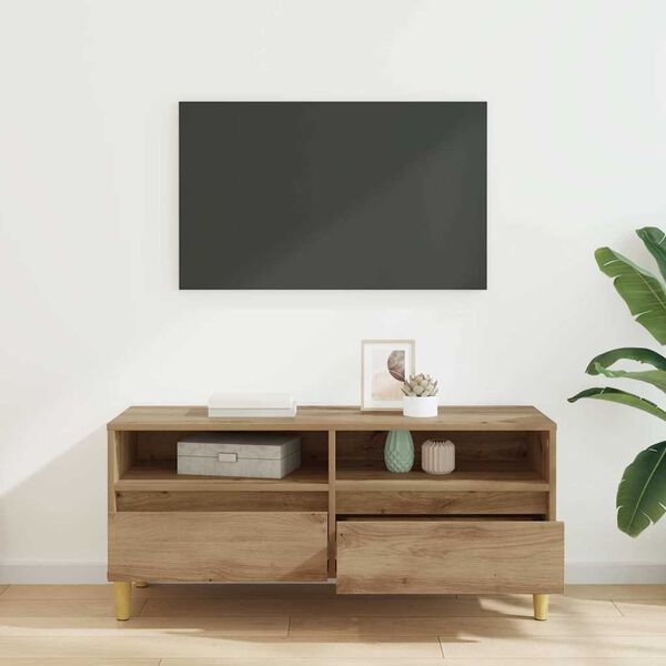 vidaXL &Nu;&tau;&omicron;&upsilon;&lambda;ά&pi;&iota; TV &mu;&epsilon; &sigma;&upsilon;&rho;&tau;ά&rho;&iota; Artisan Oak 100 x 34,5 x 44,5 &epsilon;&kappa;.