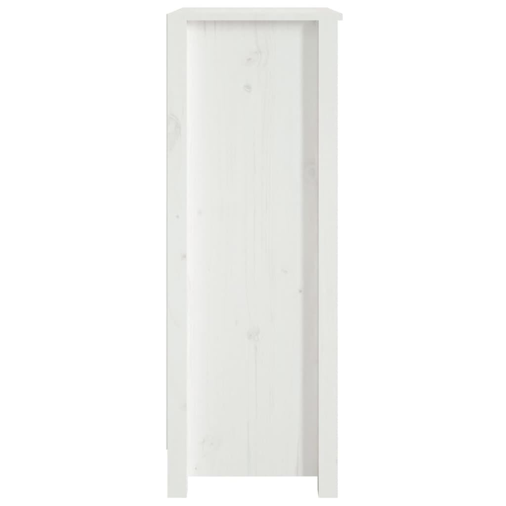 vidaXL Βιβλιοθήκη Λευκή 50x35x97 εκ. από Μασίφ Ξύλο Πεύκου
