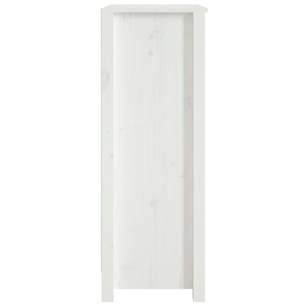 vidaXL Βιβλιοθήκη Λευκή 50x35x97 εκ. από Μασίφ Ξύλο Πεύκου