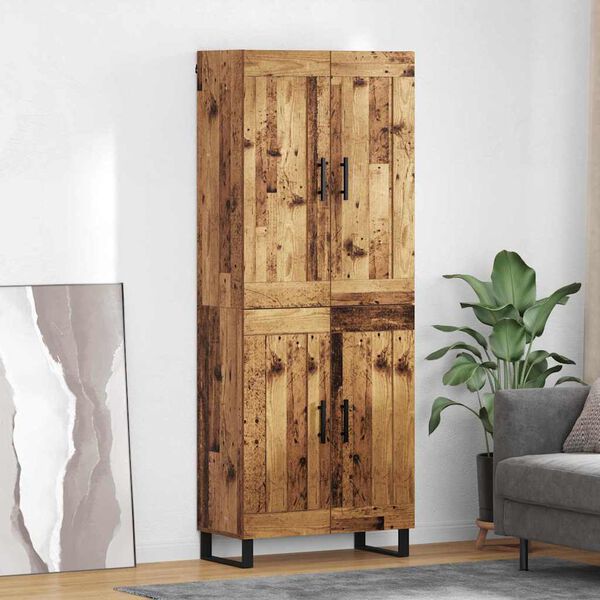 vidaXL Highboard &Pi;&alpha;&lambda;&iota;ό &xi;ύ&lambda;&omicron; 69,5 x 34 x 180 &epsilon;&kappa;. &Epsilon;&pi;&epsilon;&xi;&epsilon;&rho;&gamma;&alpha;&sigma;&mu;έ&nu;&omicron; &xi;ύ&lambda;&omicron;