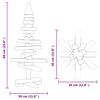 vidaXL Ξύλινο Χριστουγεννιάτικο Δέντρο Καφέ 60 cm Μασίφ ξύλο πεύκου