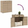 vidaXL Ντουλάπι Αποθήκευσης Κήπου Beige 105x55x113 εκ. Συνθετικό Ρατάν