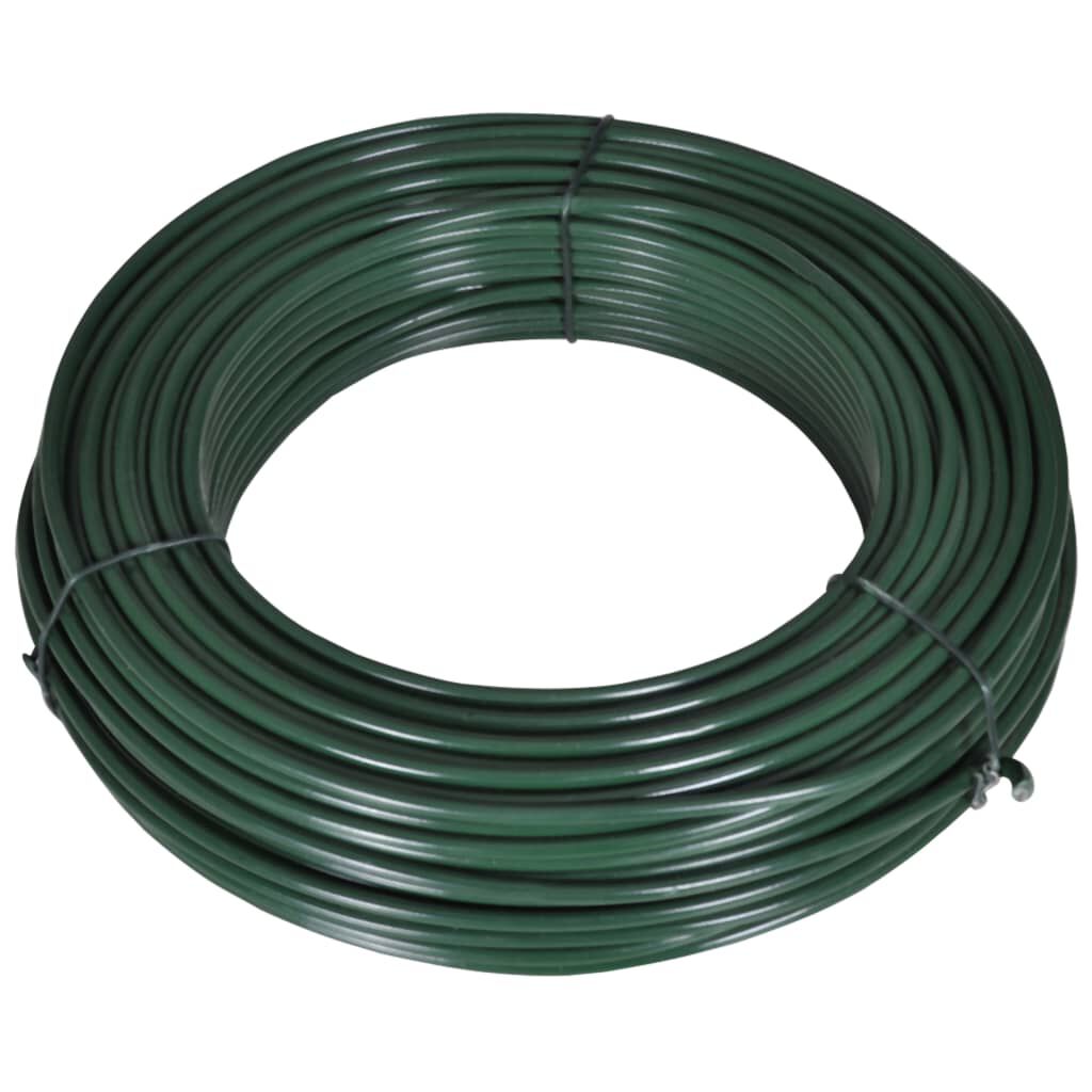 vidaXL Συρματόπλεγμα 1,25 x 15 μ. Ατσάλι + Στύλοι/Βάσεις