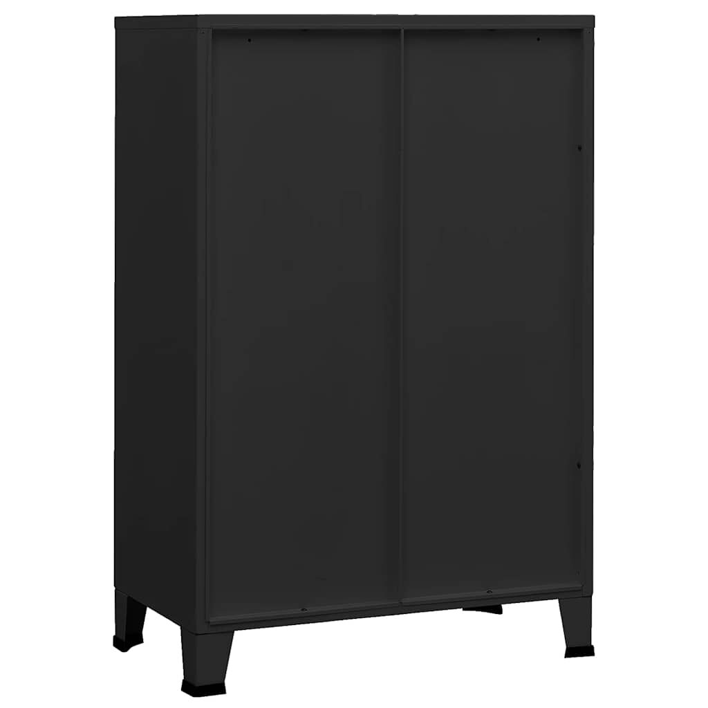 vidaXL Αρχειοθήκη Βιομηχανικού Στιλ Μαύρη 75 x 40 x 115 εκ. Ατσάλινη