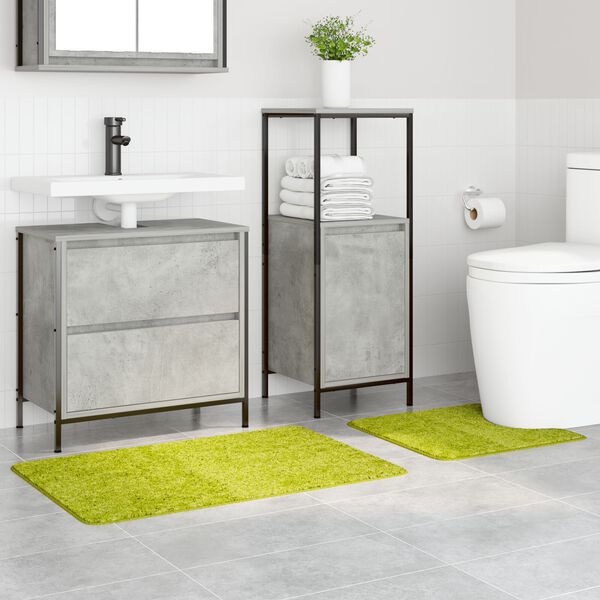 vidaXL Πατάκι μπάνιου 2 pcs Ανοιχτό Πράσινο 50 x 50 cm Πολυπροπυλένιο