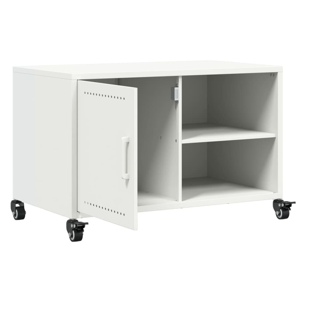 vidaXL Έπιπλο Τηλεόρασης Λευκό 68 x 39 x 43,5 εκ. Χάλυβας