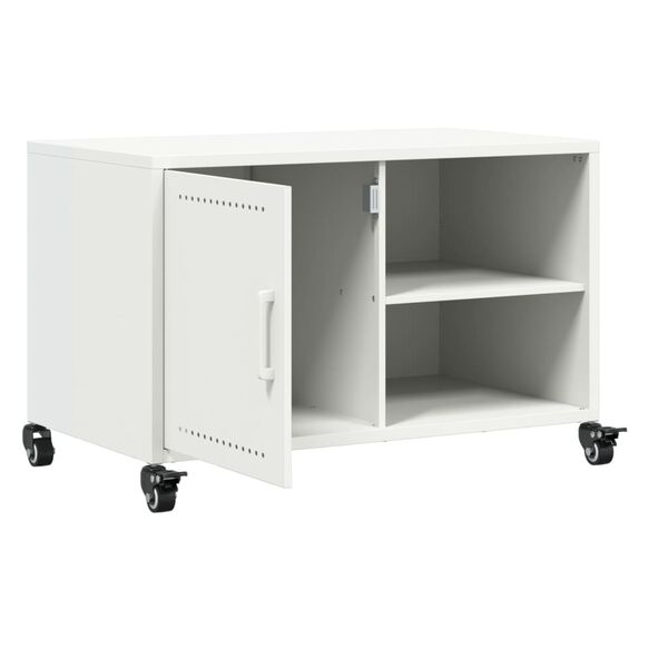 vidaXL Έπιπλο Τηλεόρασης Λευκό 68 x 39 x 43,5 εκ. Χάλυβας