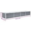 vidaXL Ζαρντινιέρα Υπερυψωμένη Γκρι 320x80x45 εκ. Γαλβανισμ. Χάλυβας