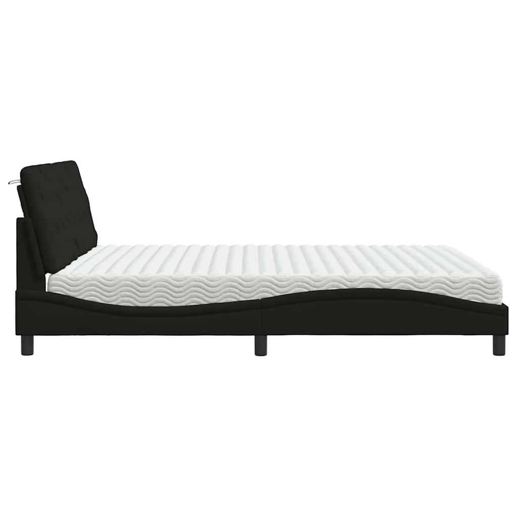 vidaXL Κρεβάτι Μαύρο 180x200 εκ. Υφασμάτινο
