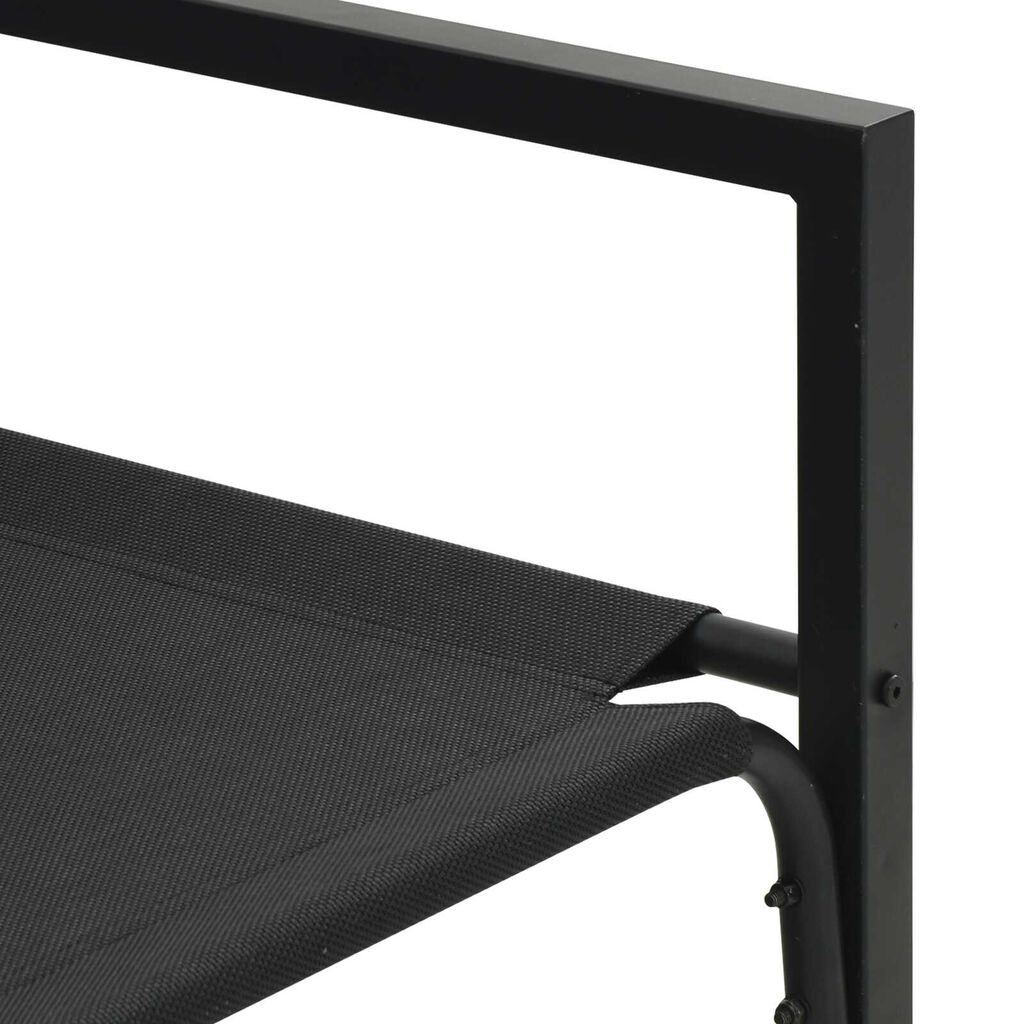 vidaXL Παγκάκι κήπου Μαύρο 61 x 72.5 x 71 εκ. Ατσάλι