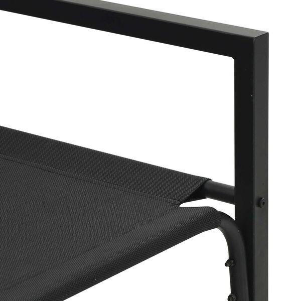 vidaXL Παγκάκι κήπου Μαύρο 61 x 72.5 x 71 εκ. Ατσάλι