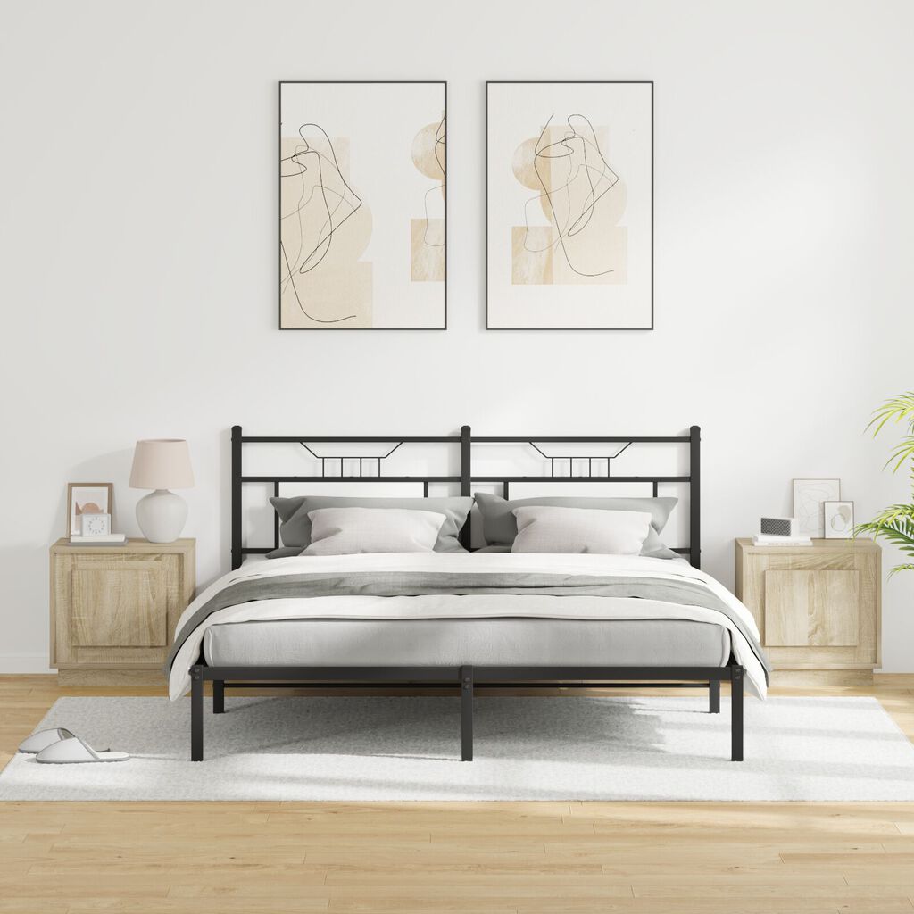 vidaXL Κομοδίνα Σετ 2 Sonoma oak Επεξεργασμένο ξύλο 44 x 34.5 x 45 εκ