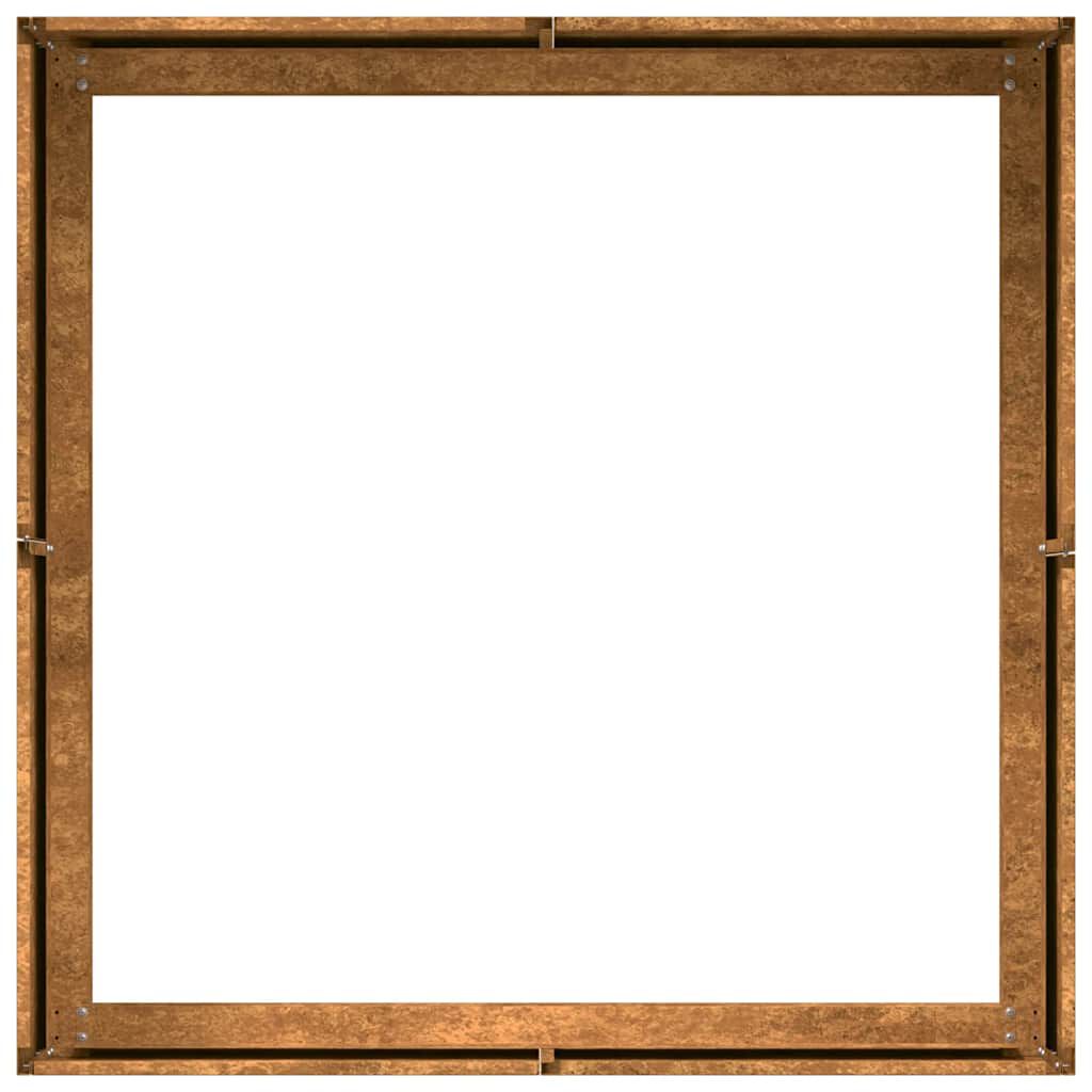 vidaXL Ζαρντινιέρα Σκουριασμένο 80x80x30εκ. Ατσάλι Σκληρυθέν στον Αέρα