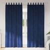vidaXL Κουρτίνες με κουρτίνες 2 pcs Σκούρο Μπλε 140 x 260 cm Βελούδο