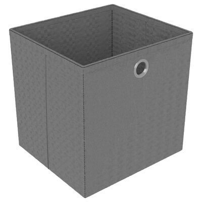 vidaXL Ραφιέρα με 4 Κύβους & Κουτιά Γκρι 69x30x72,5 εκ. Υφασμάτινη