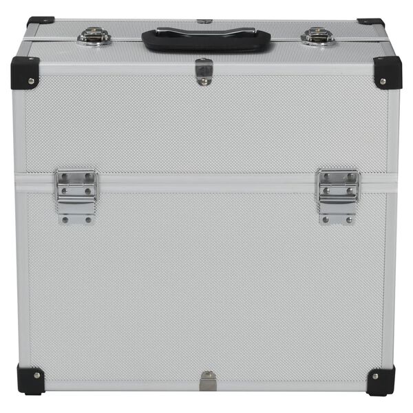 vidaXL Εργαλειοθήκη Ασημί 38 x 22,5 x 34 εκ. Αλουμινίου