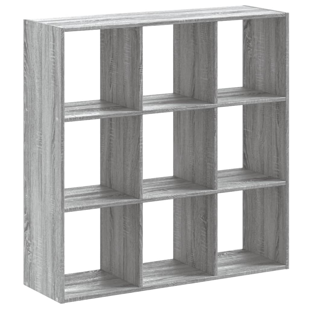 vidaXL Βιβλιοθήκη Γκρι Sonoma 102x32x102 εκ. από Επεξεργασμένο Ξύλο