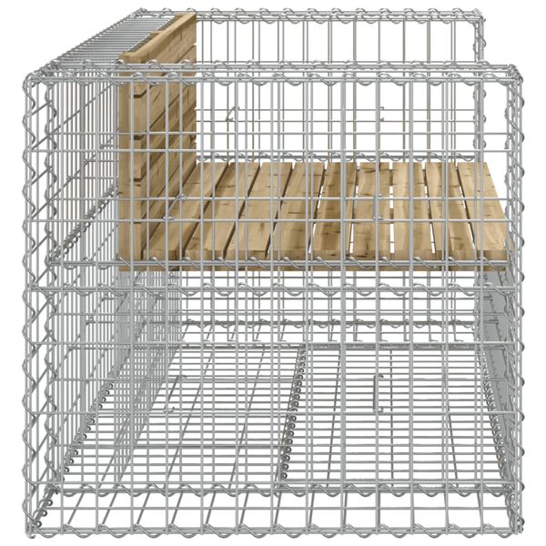 vidaXL Παγκάκι Κήπου Συρματοκιβώτιο 143x71x65,5 εκ. Εμποτ. Ξύλο Πεύκου