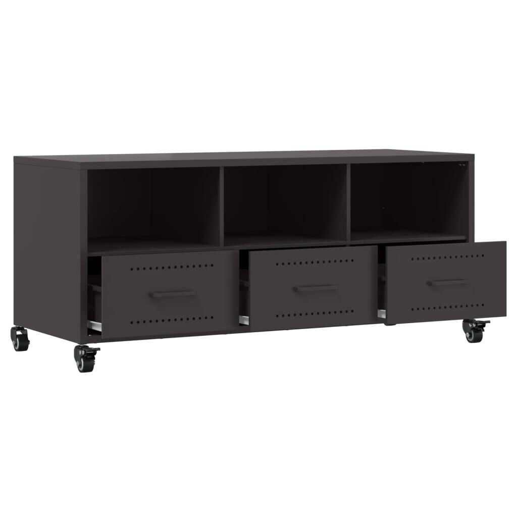 vidaXL Έπιπλο Τηλεόρασης Μαύρο 100,5x39x43,5 εκ. Ατσάλι