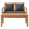vidaXL Παγκάκι κήπου Φυσικό 110 x 64 x 76.5 εκ Μασίφ ξύλο teak