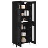 vidaXL Highboard &Mu;&alpha;ύ&rho;&eta; &Omicron;&xi;&upsilon;ά 69,5 x 34 x 180 &epsilon;&kappa;. &Epsilon;&pi;&epsilon;&xi;&epsilon;&rho;&gamma;&alpha;&sigma;&mu;έ&nu;&omicron; &xi;ύ&lambda;&omicron;