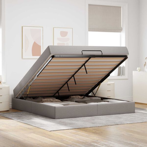 vidaXL &Sigma;&kappa;&epsilon;&lambda;&epsilon;&tau;ό&sigmaf; &kappa;&rho;&epsilon;&beta;&alpha;&tau;&iota;&omicron;ύ &mu;&epsilon; &sigma;&tau;&rho;ώ&mu;&alpha; &mu;&epsilon; &sigma;&tau;&rho;ώ&mu;&alpha; 2 pcs Taupe ύ&phi;&alpha;&sigma;&mu;&alpha;