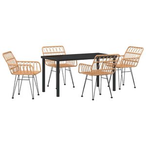 vidaXL &Sigma;έ&tau; &phi;&alpha;&gamma;&eta;&tau;&omicron;ύ &gamma;&iota;&alpha; &kappa;ή&pi;&omicron; 5 pcs &Kappa;&alpha;&phi;έ &Chi;ά&lambda;&upsilon;&beta;&alpha;&sigmaf; &mu;&epsilon; &epsilon;&pi;ί&sigma;&tau;&rho;&omega;&sigma;&eta; &pi;&omicron;ύ&delta;&rho;&alpha;&sigmaf;