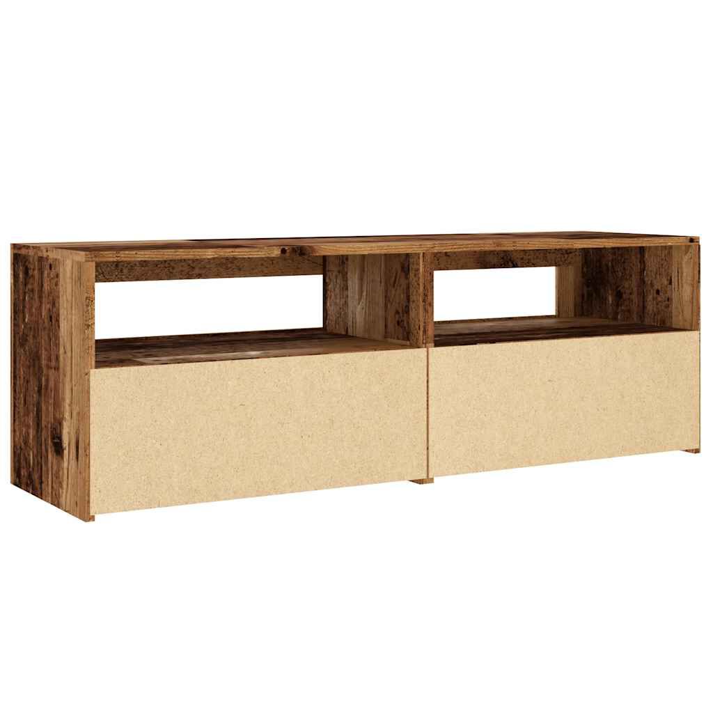 vidaXL Έπιπλο Τηλεόρασης LED Όψη Παλαιού Ξύλου 120x35x40 εκ.Επεξ. Ξύλο