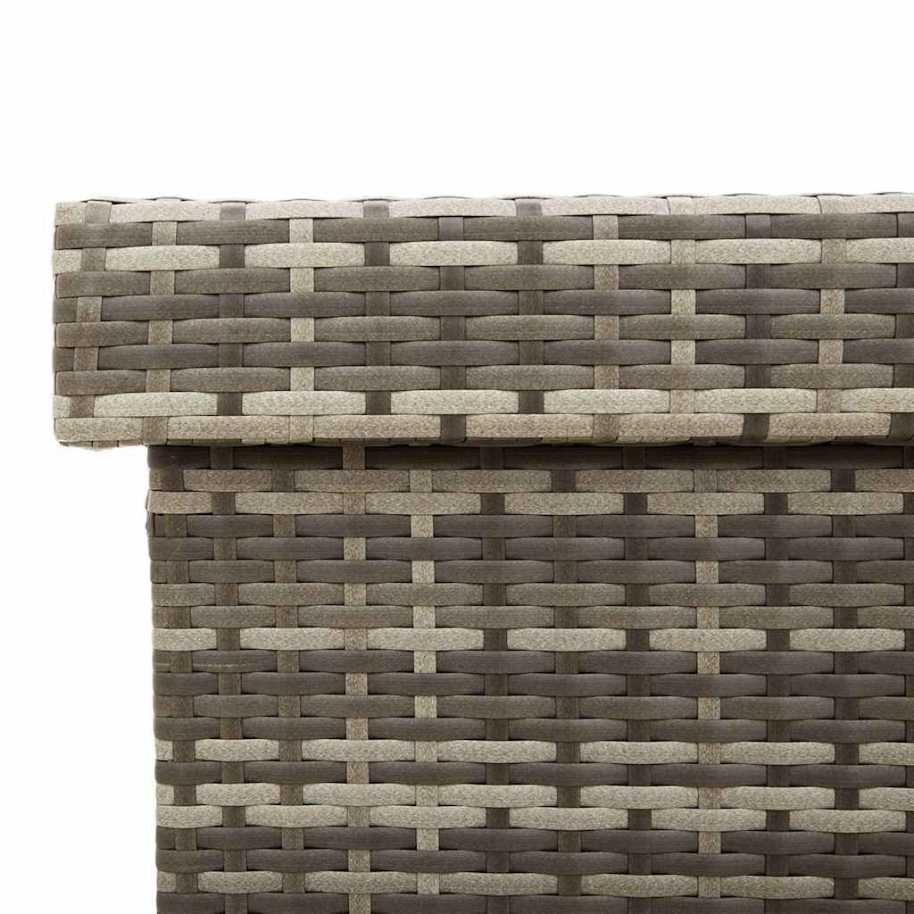 vidaXL Κουτί Αποθήκευσης Κήπου με Ρόδες 110x55x73 εκ. Συνθετικό Ρατάν