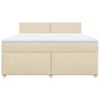 vidaXL &Kappa;&rho;&epsilon;&beta;ά&tau;&iota; Boxspring &mu;&epsilon; &Sigma;&tau;&rho;ώ&mu;&alpha; &Kappa;&rho;&epsilon;&mu; 180x200 &epsilon;&kappa;. &Upsilon;&phi;&alpha;&sigma;&mu;ά&tau;&iota;&nu;&omicron;
