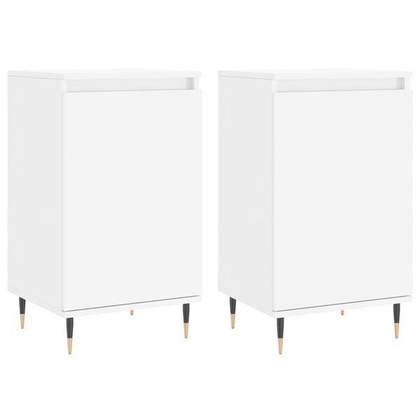 vidaXL Ντουλάπια 2 τεμ. Λευκά 40 x 35 x 70 εκ. από Επεξεργασμένο Ξύλο
