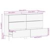 vidaXL Sideboards 2 τεμάχια ανοιχτό γκρι 60x33,5x75cm μασίφ ξύλο Mango