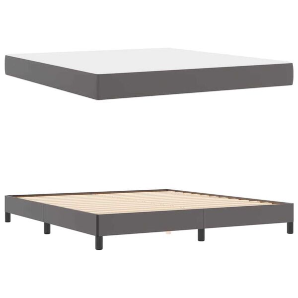 vidaXL Κρεβάτι Άλλο Γκρι 180 x 200 cm Τεχνητό δέρμα