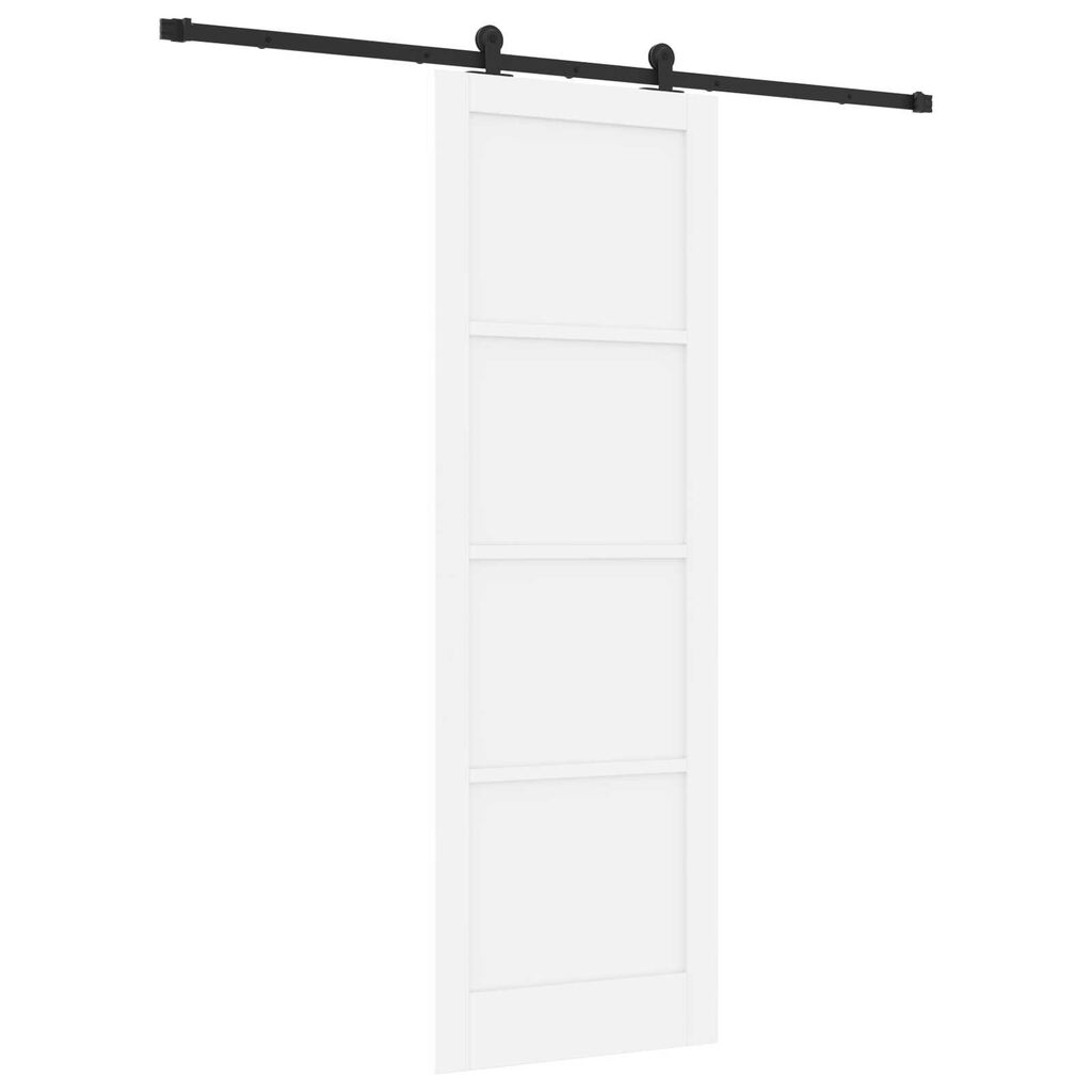 vidaXL Συρόμενη Πόρτα ORKDAL Λευκό και μαύρο 78 x 232 cm