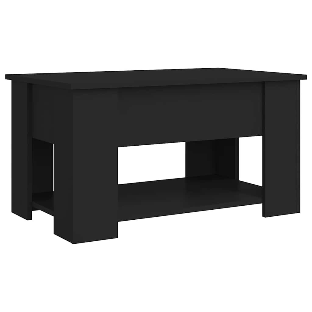 vidaXL Τραπεζάκι Σαλονιού Μαύρο 79 x 49 x 41 εκ. Επεξεργασμένο Ξύλο