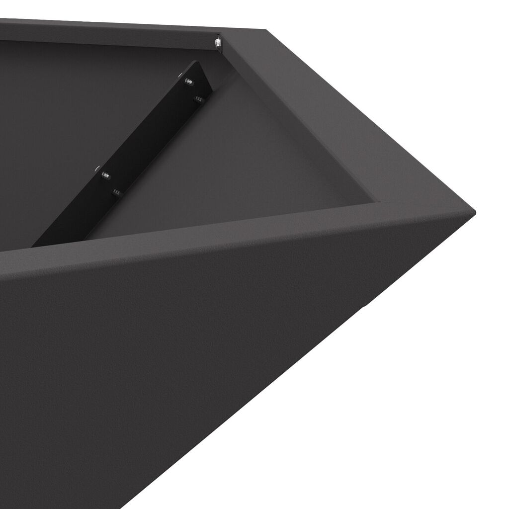 vidaXL Φωτιά Πυρκαγιάς Εξαγωνική Μαύρη 100x100x28 εκ Ατσάλι