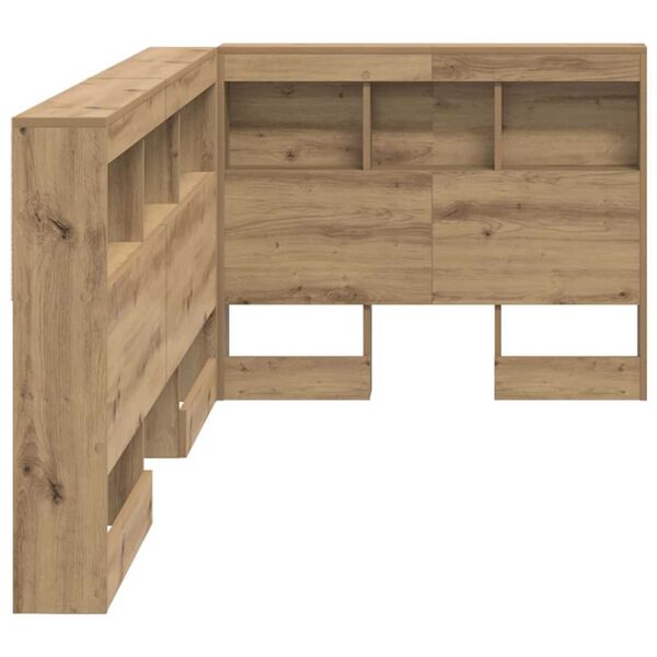 vidaXL Κεφαλάρι Αποθήκης με ράφι artisan δρυς 75 cm Επεξεργασμένο ξύλο