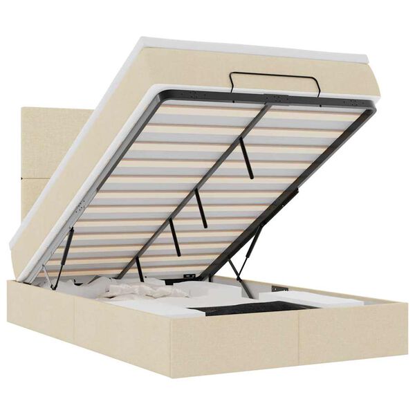 vidaXL &Omicron;&theta;&omega;&mu;&alpha;&nu;&iota;&kappa;ό &kappa;&rho;&epsilon;&beta;ά&tau;&iota; &mu;&epsilon; &sigma;&tau;&rho;ώ&mu;&alpha; Cream 120x190 cm Ύ&phi;&alpha;&sigma;&mu;&alpha;