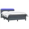 vidaXL &Kappa;&rho;&epsilon;&beta;ά&tau;&iota; Boxspring &mu;&epsilon; &Sigma;&tau;&rho;ώ&mu;&alpha; & LED &Sigma;&kappa;&omicron;ύ&rho;&omicron; &gamma;&kappa;&rho;&iota; 140x220 cm &Beta;&epsilon;&lambda;&omicron;ύ&delta;&iota;&nu;&omicron;