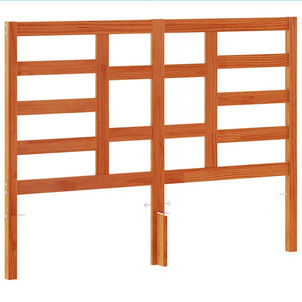 vidaXL Κεφαλάρι Καφέ Κεριού 135 εκ. από Μασίφ Ξύλο Πεύκου