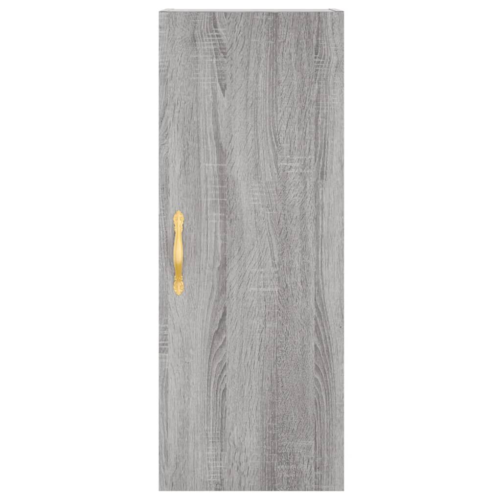 vidaXL Μπουφές Sonoma Γκρι 34,5 x 34 x 180 εκ. από Επεξεργασμένο Ξύλο