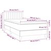 vidaXL &Kappa;&rho;&epsilon;&beta;ά&tau;&iota; Boxspring &mu;&epsilon; &Sigma;&tau;&rho;ώ&mu;&alpha; &Mu;&alpha;ύ&rho;&omicron; 90x200 &epsilon;&kappa;. &Upsilon;&phi;&alpha;&sigma;&mu;ά&tau;&iota;&nu;&omicron;