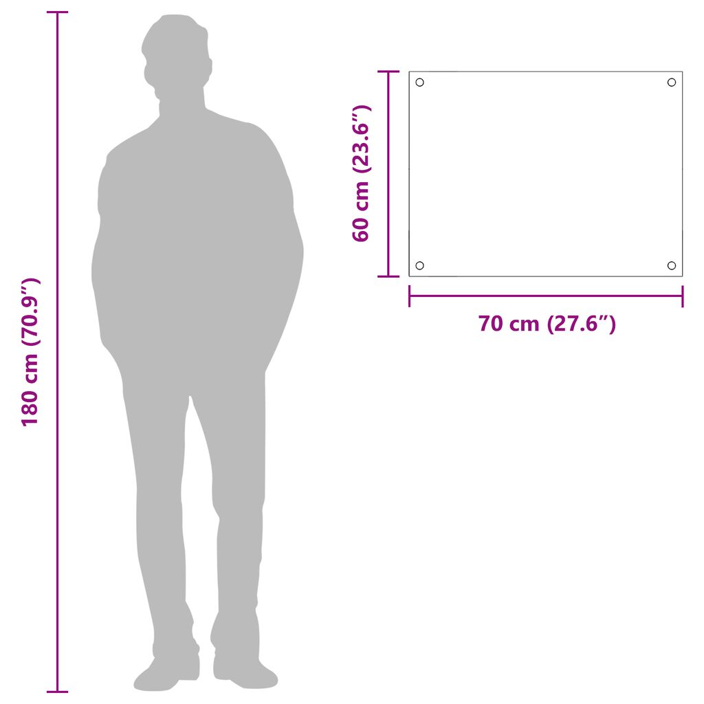 vidaXL Πίσω Πάνελ Κουζίνας Κίτρινο 70 x 60 x 0.6 εκ. σκληρυμένο γυαλί